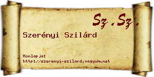 Szerényi Szilárd névjegykártya