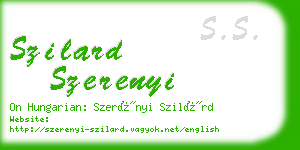 szilard szerenyi business card